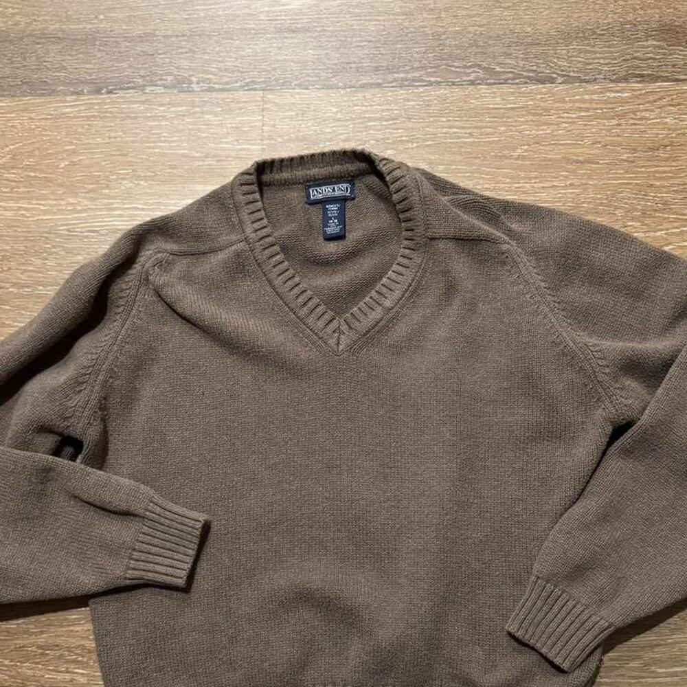 Lands End Brown Wool Sweater